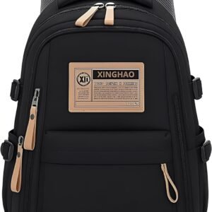Mochila Masculina Feminina Notebook Viagem Trabalho Escola Escolar Preta Grande Impermeável Reforçada Resistente Passeio Casual