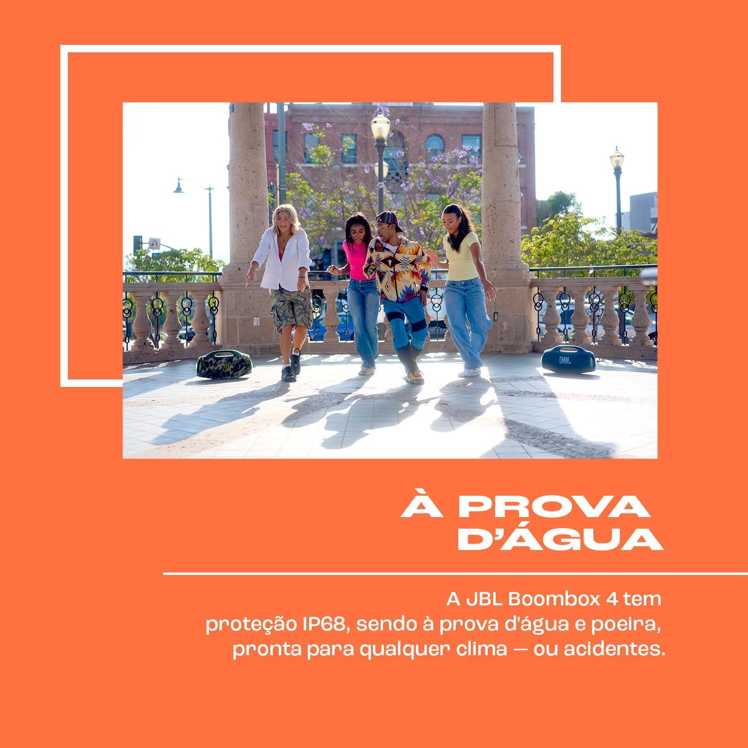 JBL, Caixa de Som, Boombox 4, Bluetooth, Som JBL Pro, AI Sound Boost, Graves Personalizáveis, Bateria de até 34h, IP68, Áudio Lossless – Squad - Imagem 7