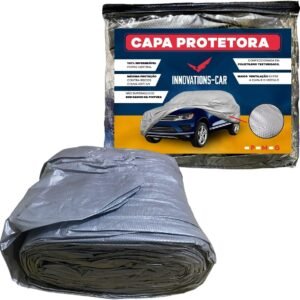 Capa Cobrir Carro Protetora Anti-uv 100% Impermeável Forrada (Tamanho G)