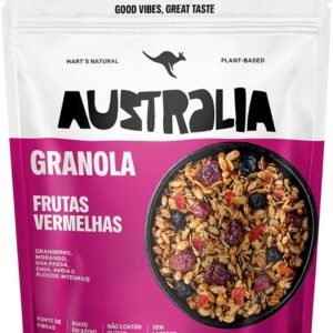 Hart’s Natural Granola Australia Frutas Vermelhas | Granola Sem Glúten, Sem Lactose, Vegano | 100% Natural | Alto em Fibras | Snack Saudável | 300g