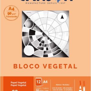 Papel vegetal liso A4 90g com 50 folhas Canson