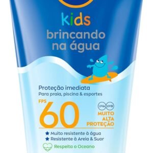 NIVEA SUN Protetor Solar Kids Brincando na Água FPS 60 150ml – Infantil, especialmente formulado para a pele delicada das crianças, muito resistente à água, alta proteção UVA/UVB