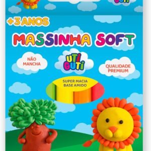 UTIGUTI Massinha Soft, Massa para Modelar Colorida em Estojo, Tradicional, 6 Cores