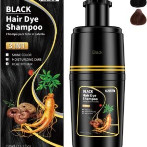 IIIMEIDU Xampu Tintura 3 em 1 Preto 350ml – Cobre Cabelos Brancos em Minutos, Com Ervas Naturais, Sem Amônia, Cor Preta Duradoura, Cobre Grisalhos com Facilidade, Para Homens e Mulheres IIIMEIDU Xampu Tintura 3 em 1 Preto 350ml – Cobre Cabelos Brancos em Minutos, Com Ervas Naturais, Sem Amônia, Cor Preta Duradoura, Cobre Grisalhos com Facilidade, Para Homens e Mulheres