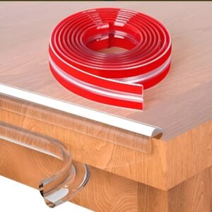 Fita Protetora de Quina em Silicone Transparente 2 metros – Protetor Anti-Impacto para Bordas,cantos e quinas de Móveis