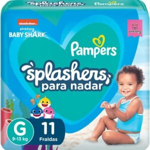 Fralda Pampers Splashers Para Nadar Baby Shark Tamanho G 11 Unidades