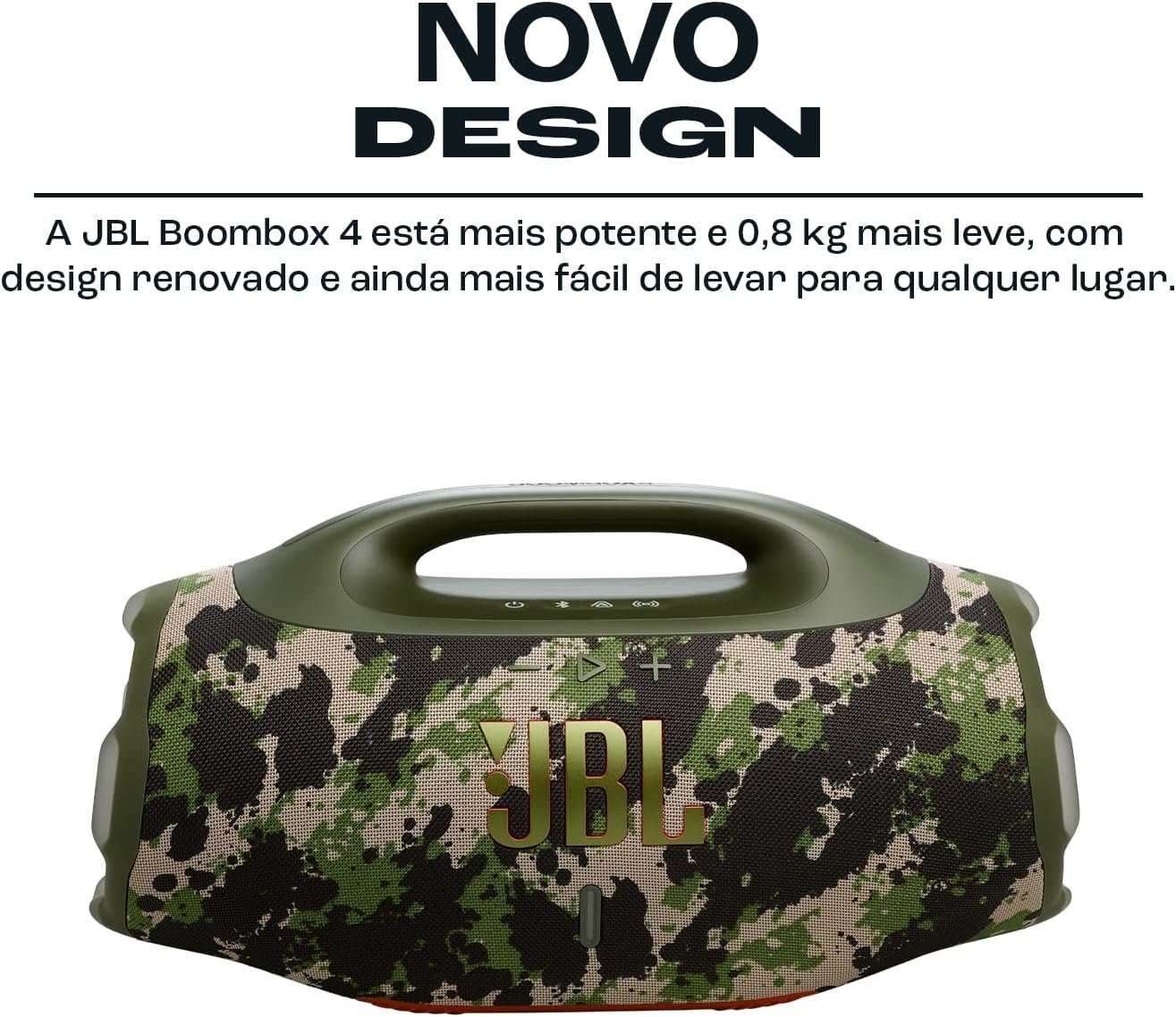 JBL, Caixa de Som, Boombox 4, Bluetooth, Som JBL Pro, AI Sound Boost, Graves Personalizáveis, Bateria de até 34h, IP68, Áudio Lossless – Squad - Imagem 3