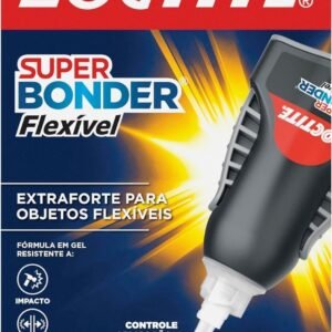 Loctite Super Bonder Flexível Controle, Gel Flexível, Super Cola com Fórmula Antigotejamento para Aplicações Verticais, Cola Transparente com Bico Preciso, 1x3g