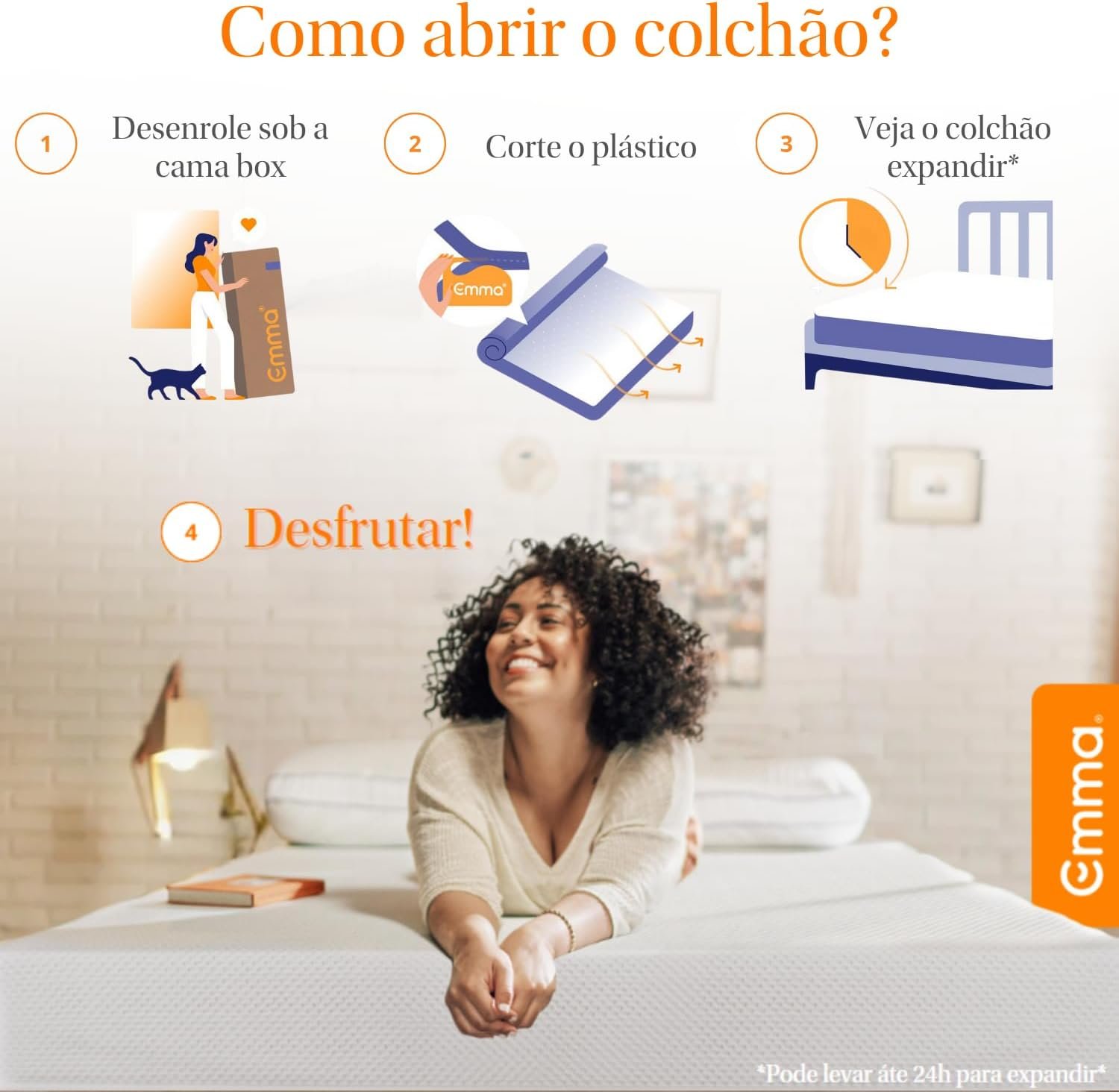 Colchão Solteiro Emma One - Firme e suporte ótimo com máxima durabilidade. - Imagem 7
