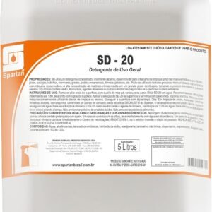 SD-20 Spartan com Citronela – Limpeza Profunda, Fragrância Cítrica Refrescante e Ação Repelente, Detergente Concentrado Ideal para Pisos e Áreas Externas 5L SD-20 Spartan com Citronela – Limpeza Profunda, Fragrância Cítrica Refrescante e Ação Repelente, Detergente Concentrado Ideal para Pisos e Áreas Externas 5L