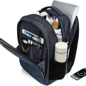 Mochila Grande para Notebook 17.3 Masculina Feminina,Mochila Backpack Executiva Antifurto, Reforçada, Saídas USB,Impermeável, Escolar, Faculdade, Trabalho,Viagem,Presente