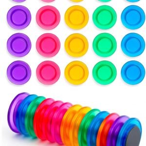 Kit 20 Imãs Coloridos Prendedores Magnéticos Redondo Para Mural Geladeira Fotos Para Pendurar Avisos