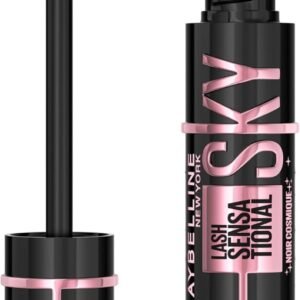Maybelline NY Lash Sensational Sky High Cosmic Black, Máscara de Cílios Lavável com Extrato de Bambu e Escova Flexível para Alongamento Sem Limites, Pigmento Preto Intenso, Edição Especial, 7,2ml