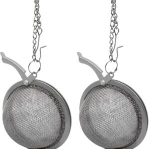 Combo 2 Infusores para Chá Inox, Infusor para Chá Esférico, Coador de Chá, Filtro de Chá