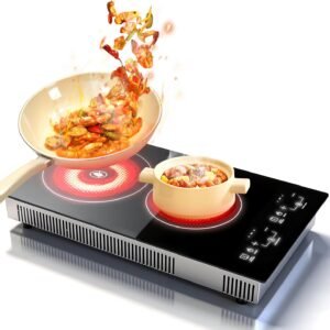Cooktop Elétrico Portátil por Infravermelho 3500W, 9 Níveis de Temperatura – Compatível com Todos os Tipos de Panela, Função Travamento Infantil, Temporizador, 110V (Alternativa a Fogão de Indução)