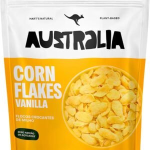 Hart’s Natural Cereal Matinal Cornflakes Australia, Sem Adição de Açucar, Sem Glúten, Sem Lactose, Vegano, 100% Natural, Alto em Fibras, 220g