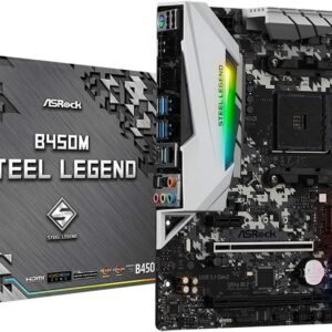 Placa Mãe AM4/USB 3.1/Type-C/Displayport, HDMI, ASRock, B450M Steel Legend