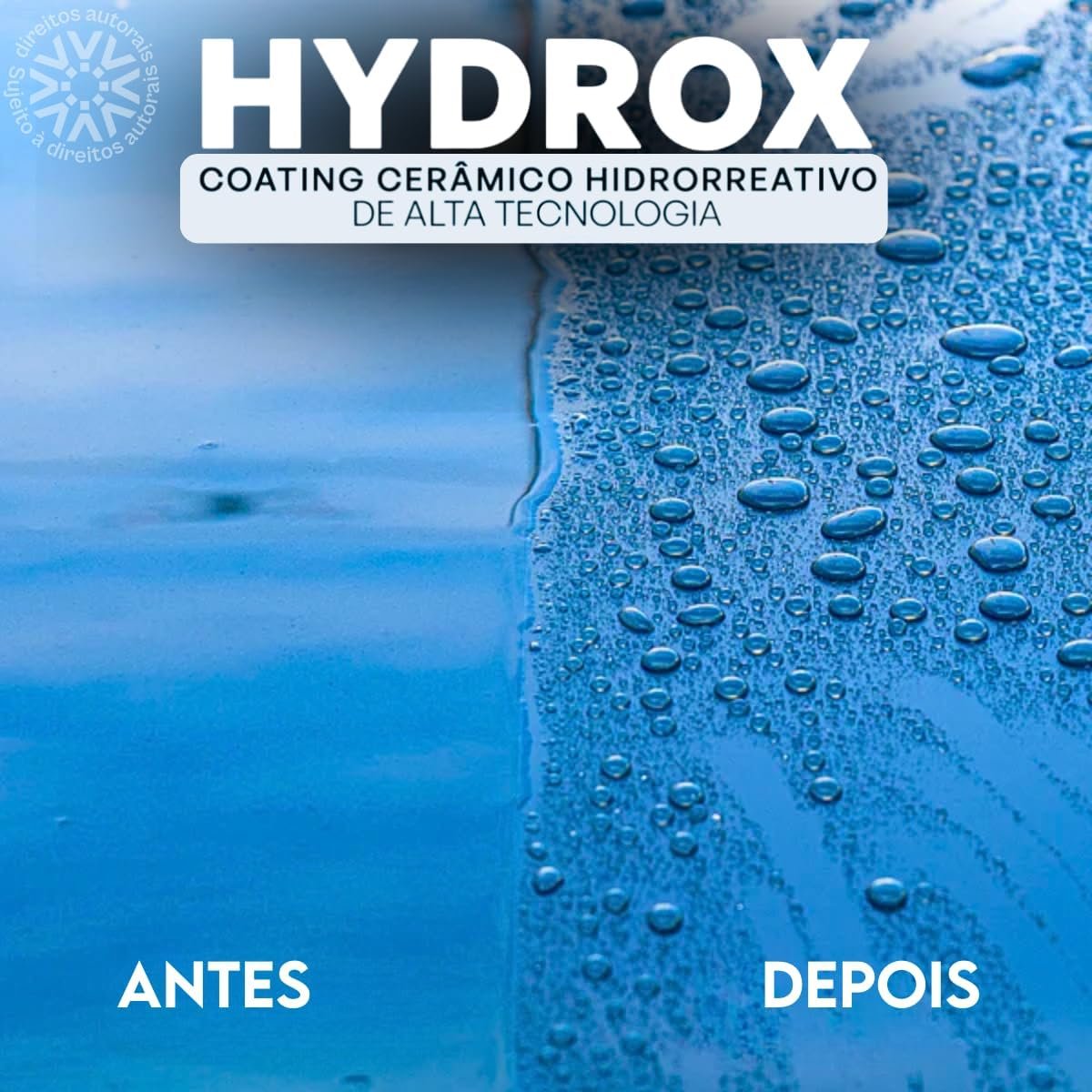 Hydrox Fast Vonixx Coating Cerâmico Hidro Repelente water off Selante Sem Toque Protetor Automotivo Pano Aplicador Yamase - Imagem 4
