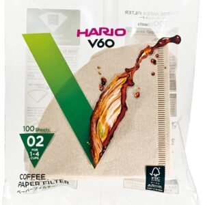 Filtro de café Hario V60, tamanho 02, 100 unidades