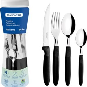Faqueiro 24 Peças, Tramontina, Ipanema 23399091, Preto
