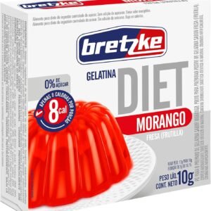Bretzke – Gelatina Diet em Pó Sabor Morango 10g | Zero Açúcar | Sobremesa Leve e Refrescante | Preparo Rápido com Água Bretzke – Gelatina Diet em Pó Sabor Morango 10g | Zero Açúcar | Sobremesa Leve e Refrescante | Preparo Rápido com Água