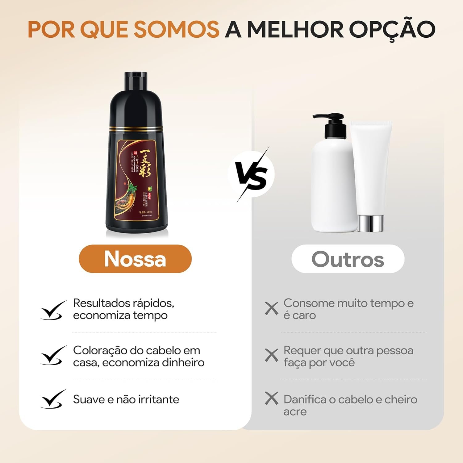 IIIMEIDU Shampoo de Tintura 3 em 1 Marrom escuro Natural 500ml – Cobre Cabelos Brancos Instantaneamente – Fórmula com Extratos Naturais – Para Homens e Mulheres - Imagem 7