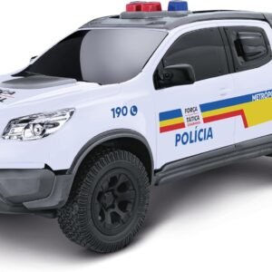 Roma Jensen Br, Roma Brinquedos Caminhonete Pick-Up S10 Polícia MG, 30,5 cm, Cor Branco, Pneu de Borracha, Linha Chevrolet