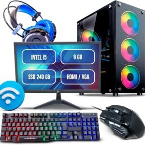 Pc Gamer Cpu Completo I5 8gb Ssd 240gb Monitor 19 Kit Gamer