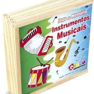 Musicalização Memoria Instrumentos Musicais Mdf 28 Peças Caixa Carlu Brinquedos