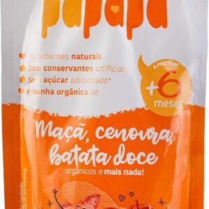 Papapá, Papinha Orgânica de Frutas, Sabor Maçã, Cenoura e Batata Doce, 100g, Sem Açúcar Adicionado, Ingredientes Naturais Papapá, Papinha Orgânica de Frutas, Sabor Maçã, Cenoura e Batata Doce, 100g, Sem Açúcar Adicionado, Ingredientes Naturais