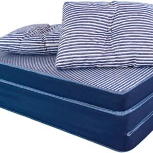 Puff Colchonete Dobrável/Sofa 3 em 1 + Travesseiro Casal BF Colchões