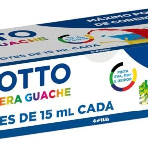 GIOTTO Tempera Guache, Tinta Guache em Pote de 15ml, 12 Cores