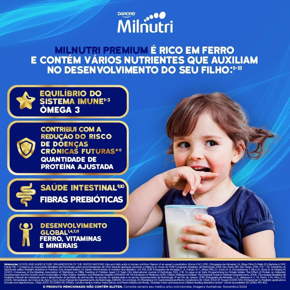 Danone Nutricia Milnutri Premium - Composto Lácteo Idade Pré Escolar 800G - Imagem 5