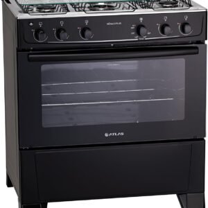 Fogão 5 bocas Atlas Mônaco Plus Preto com Acendimento Automático e Mesa Inox Fogão 5 bocas Atlas Mônaco Plus Preto com Acendimento Automático e Mesa Inox
