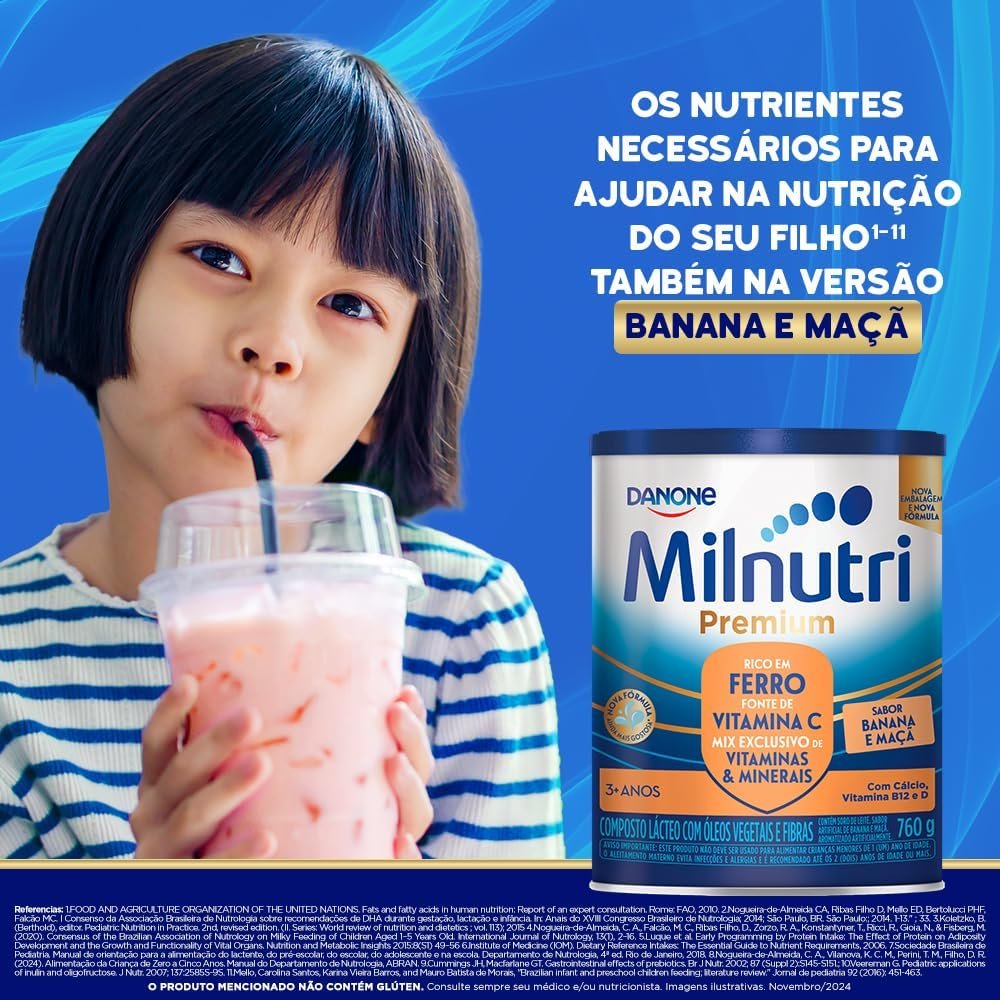 Danone Nutricia Milnutri Premium - Composto Lácteo Idade Pré Escolar 800G - Imagem 9