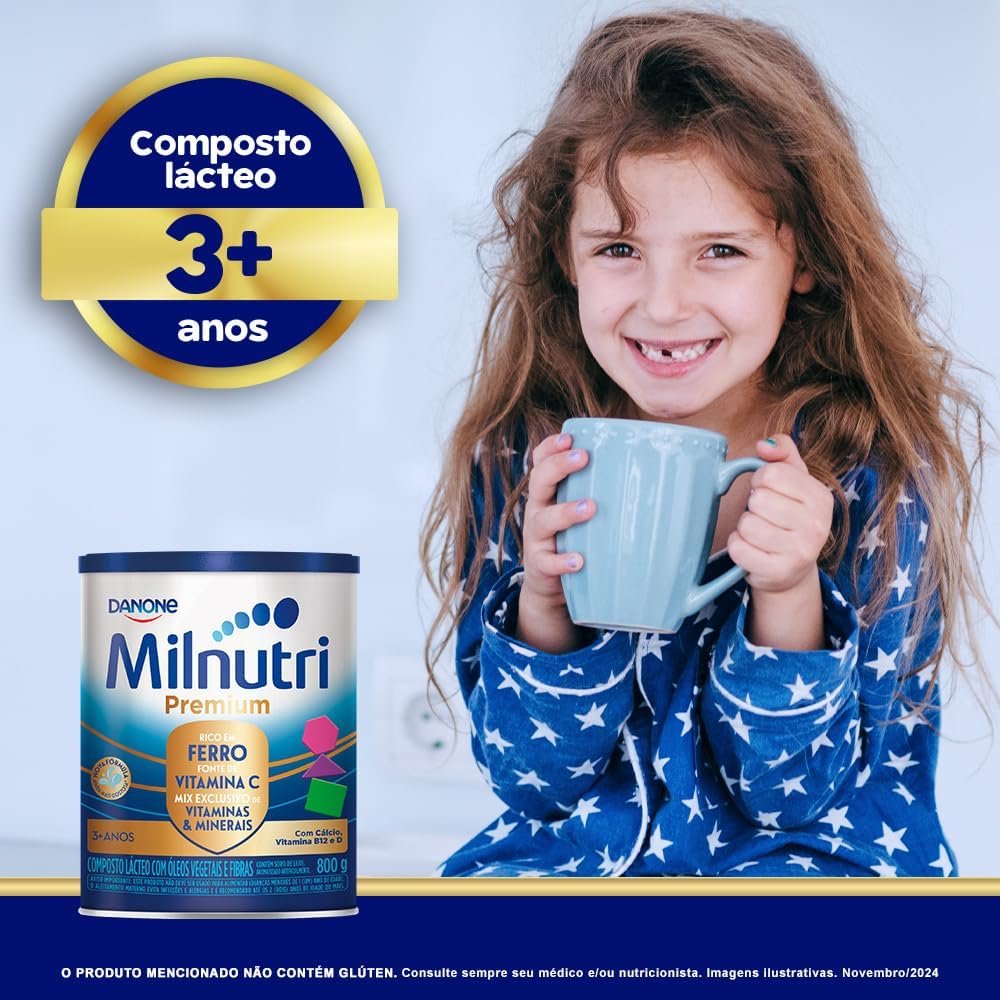Danone Nutricia Milnutri Premium - Composto Lácteo Idade Pré Escolar 800G - Imagem 4