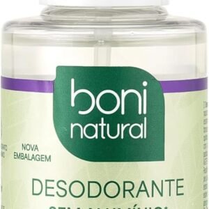 Desodorante Spray Natural e Vegano com Óleos Essenciais de Melaleuca e Lavanda, 24 horas de proteção, Sem Alumínio, Sem Parabenos, Sem Triclosan, Boni Natural, 120ml