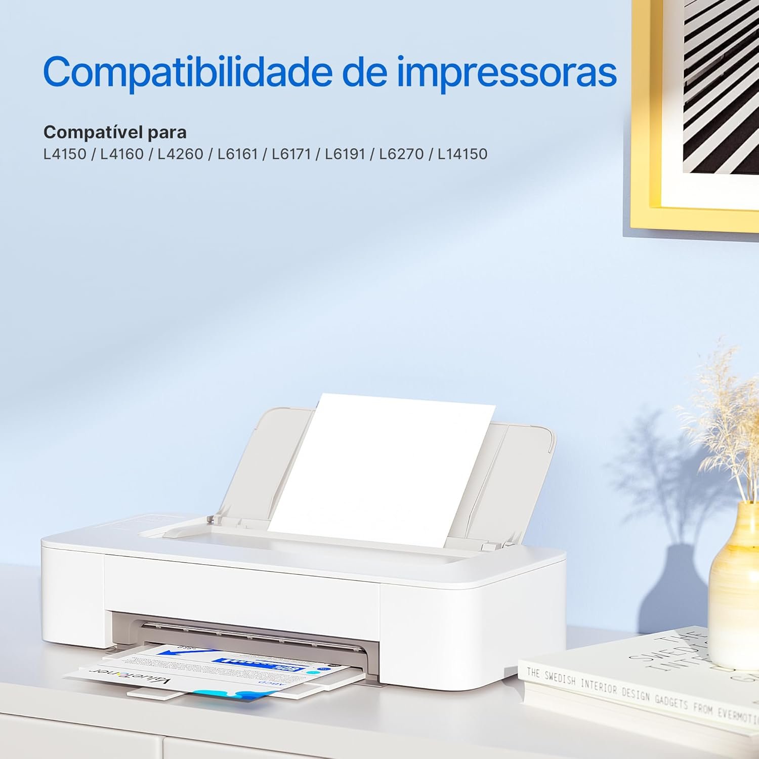 Valuetoner Kit 4 Refil Tintas Compatível para Epson 504 T504 Compatível para Epson Impresoras L4150 L4160 L4260 L6161 L6171 L6191 L6270 L14150 (4 Frascos: Preto, Magenta, Ciano, Amarelo) - Imagem 2