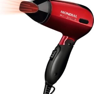 MONDIAL Secador, Max Travel, Bivolt, Preto/Vermelho, 1200W – SC-10
