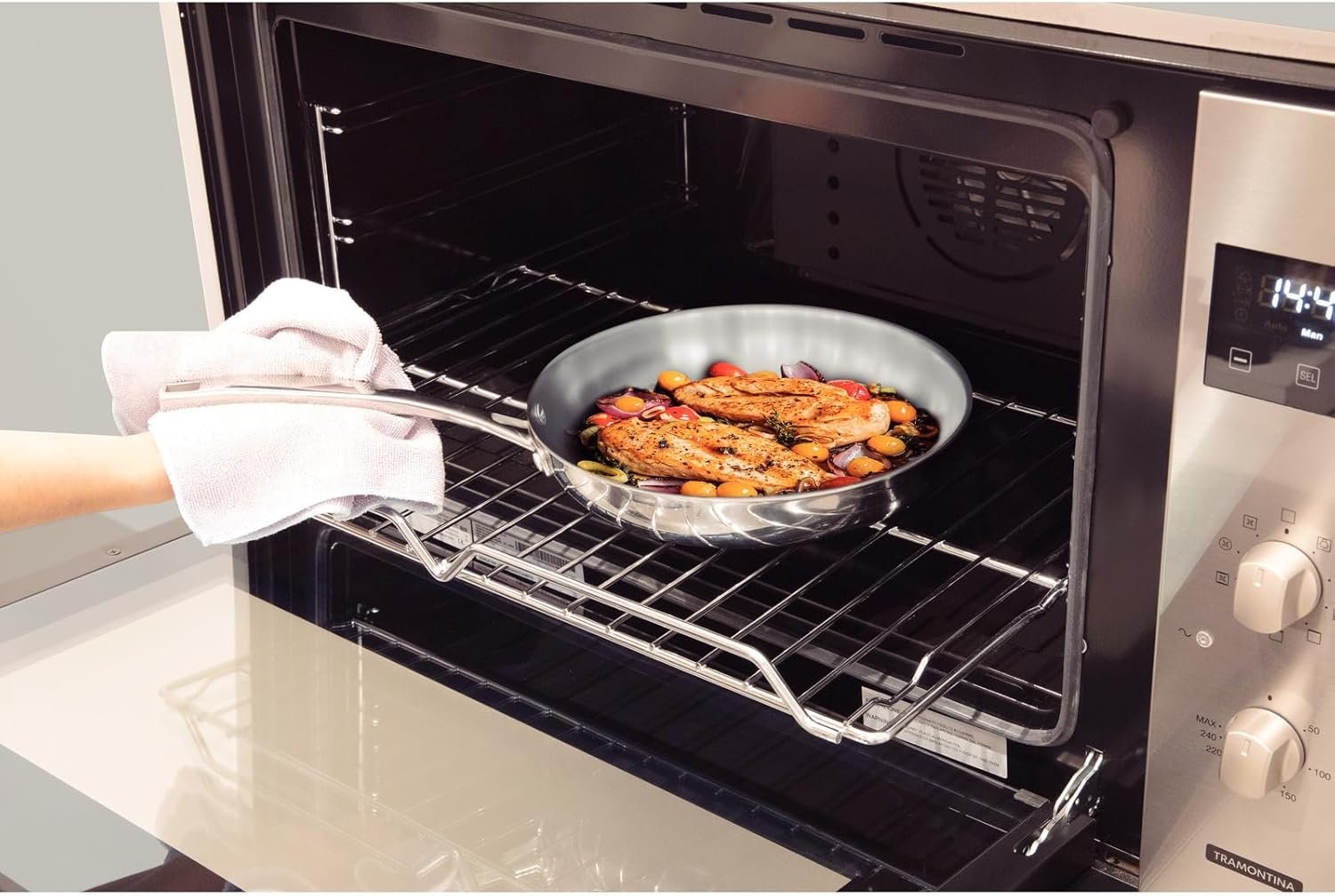 Frigideira Tramontina Grano em Aço Inox com Corpo Triplo e Cabo 30 cm 3,4 L - Imagem 9