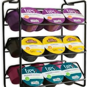 Organizador Suporte para Cápsulas de Café – compativel com Três Corações, Preto, Capacidade 18 Cápsulas,