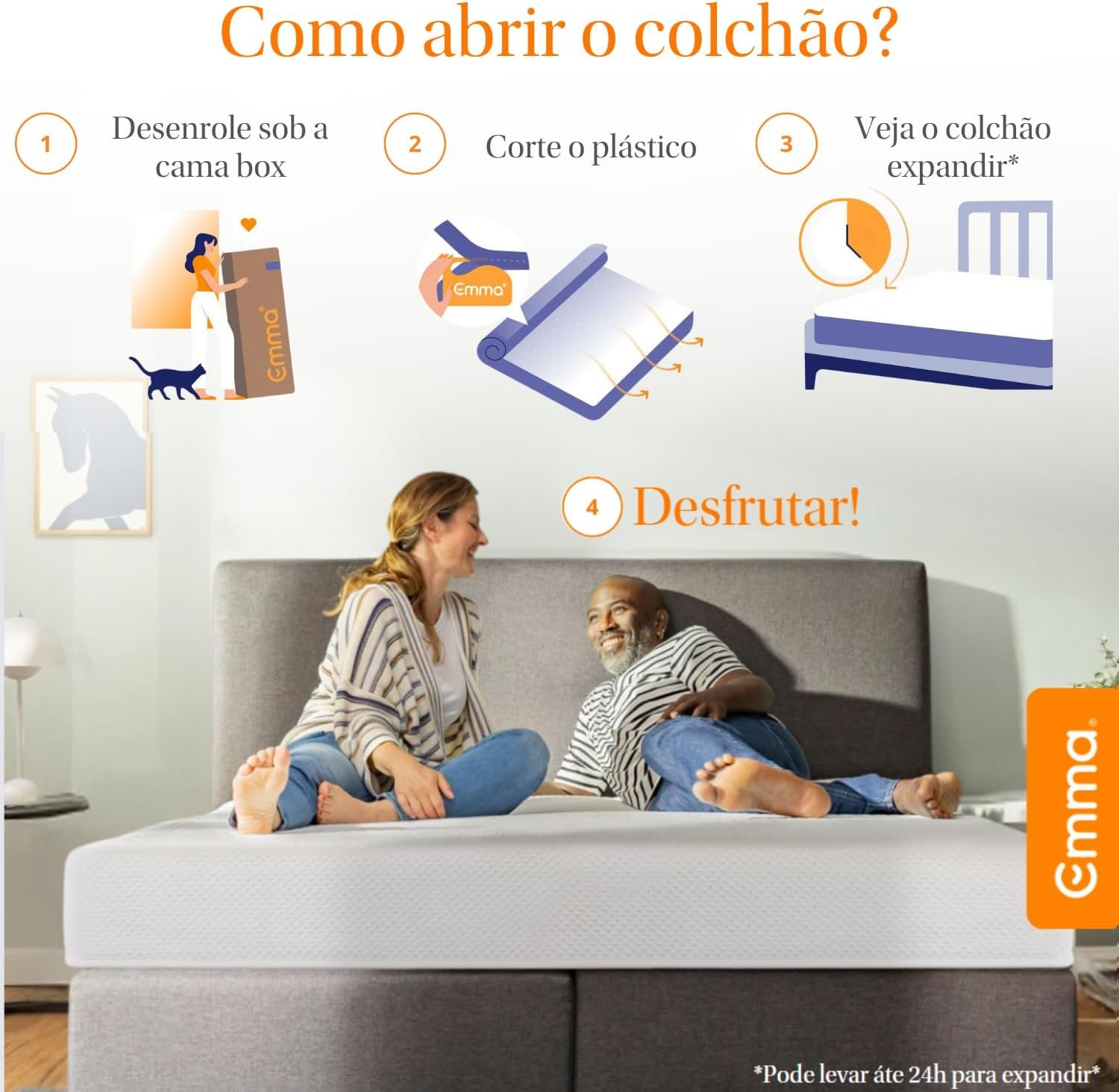 Colchão Solteiro Emma One Plus – com tecnologia alemã, 100 noites de teste e 10 anos de garantia. - Imagem 6