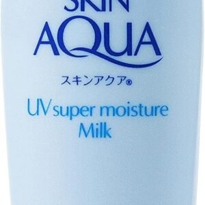 SKIN AQUA® Super Moisture Milk 40g – Protetor Solar Facial sem cor FPS50 com Ácido Hialurônico e Textura Leve