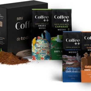 Kit 4 Pacotes Café Especial Torrado e Moído Coffee Mais Clássico, Caparaó, Chapada e Arara