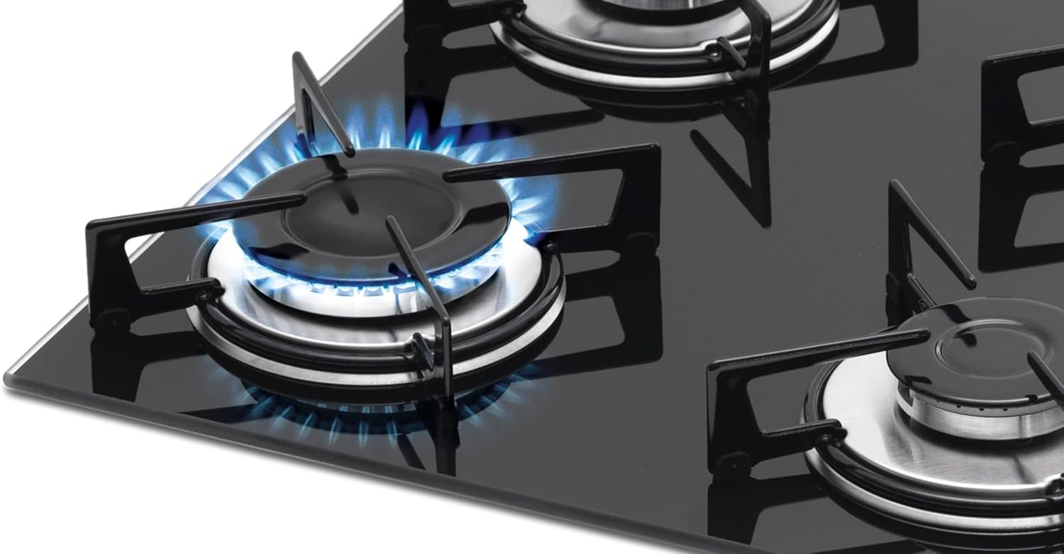 FISCHER COOKTOP GÁS 4 BOCAS MESA VIDRO PRETA BIVOLT 1519-5713 - Imagem 4