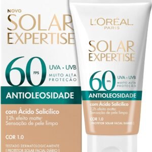 Protetor Solar Facial L’Oréal Paris Solar Expertise Antioleosidade Fps60 Cor 1.0 Clara 40G
