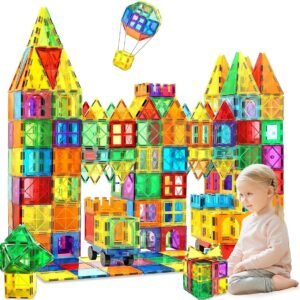Blocos de Montar Magnéticos Construção Brinquedos Infantil (130 Peças)