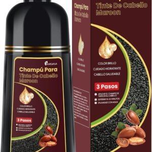 KAISASA Shampoo de tintura de cabelo 3 em 1 shampoo 500ML, instantâneo para cabelo de ingredientes herbais para mulheres e para mim capa de xampu de cabelo cinza branco em minutos marrom castanho