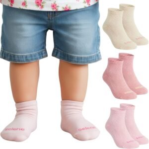 Kit 3 Pares Meia BEBÊ INFANTIL Confortável Meninas Meninos Selene Kids