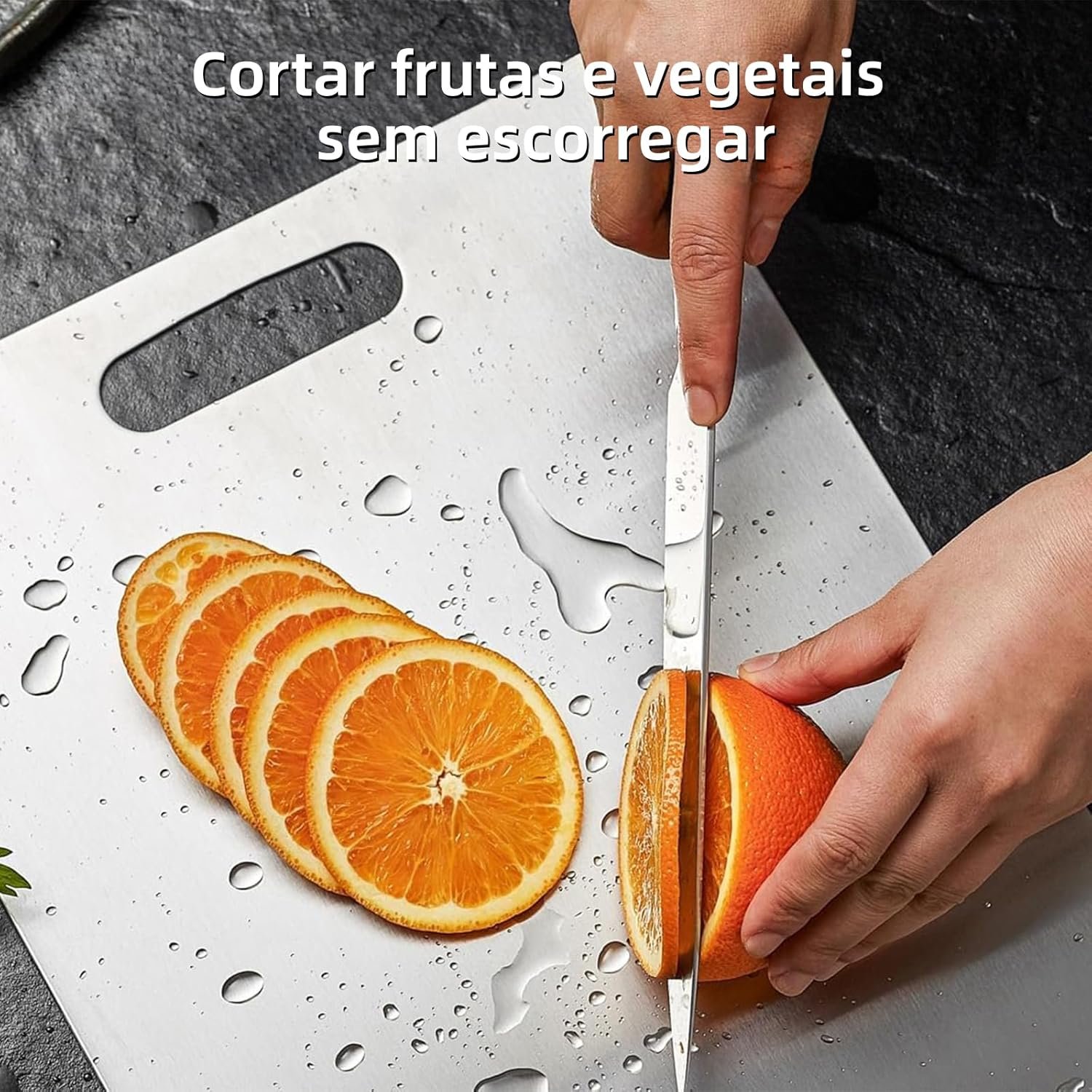 BEMMY Kit 3 Tábua De Corte De Aço Inoxidável, Tábua De Corte Não Tóxica De Carne E Vegetais De Qualidade Alimentar De Dupla Face (15 * 24cm, 23 * 34cm, 30 * 46cm) - Imagem 9